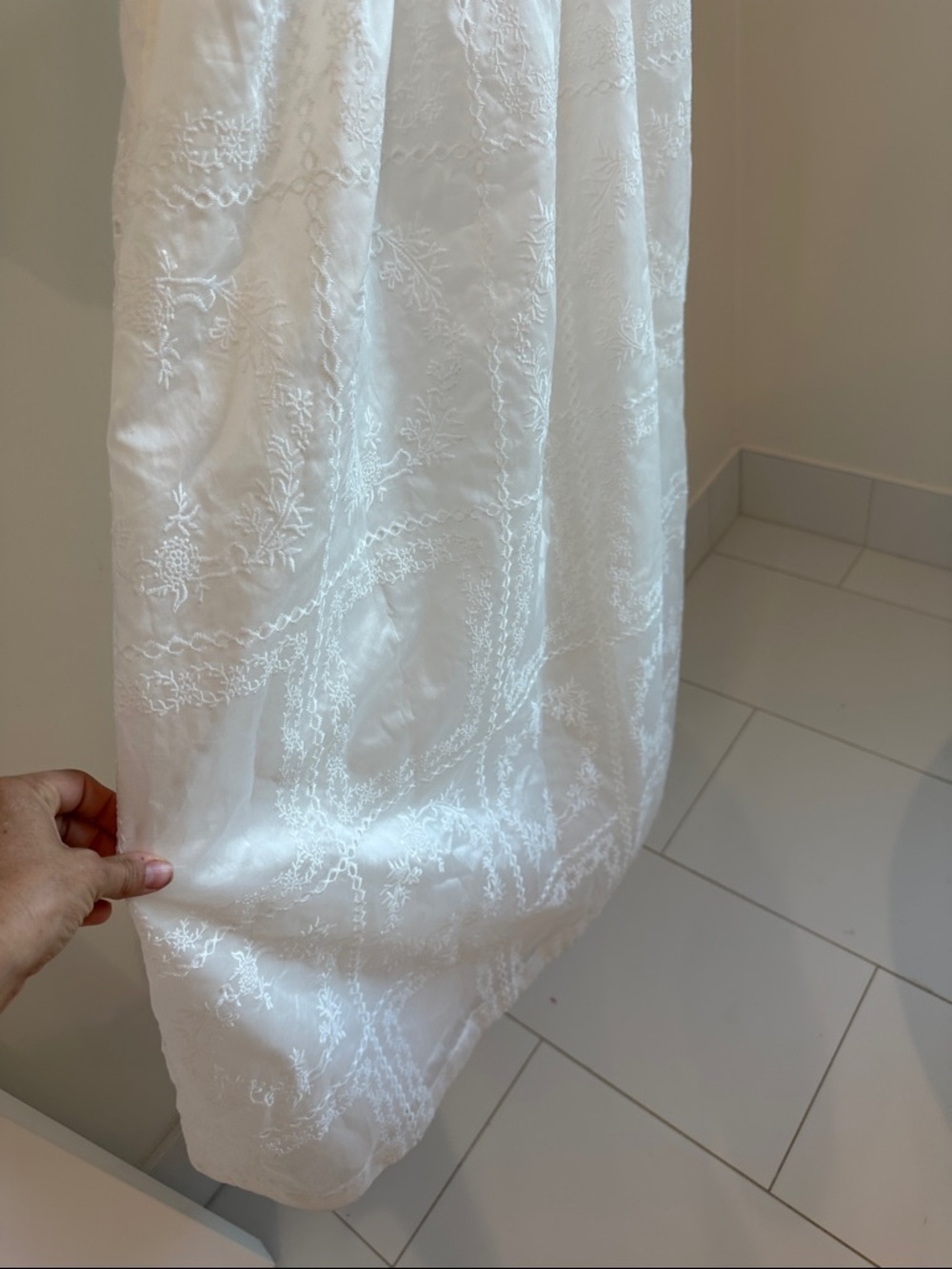 Caroline Constas white embroidered dress Large NWT - Picture 5 of 5